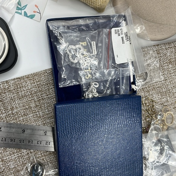 Vintage FACETS Sterling Silver Chandelier Earrings & Pendant Set w/ Pouches - Picture 10 of 11